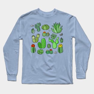 Cactus and succulent print Long Sleeve T-Shirt